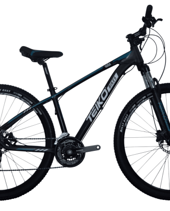 Bicicleta Giga 8 Velocidades - Negra mate y azul - Teiko Bikes